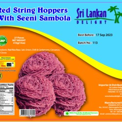 SLD Red String Hoppers With Seeni Sambol 410g (14oz) IN STORE PICK UP Only