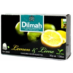 Dilmah Lemon & Lime Flavured Black Tea 20 bags